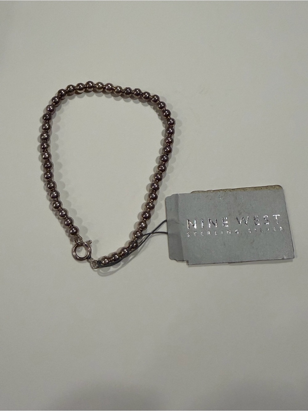 Sterling 925 Nine West Beaded Bracelet